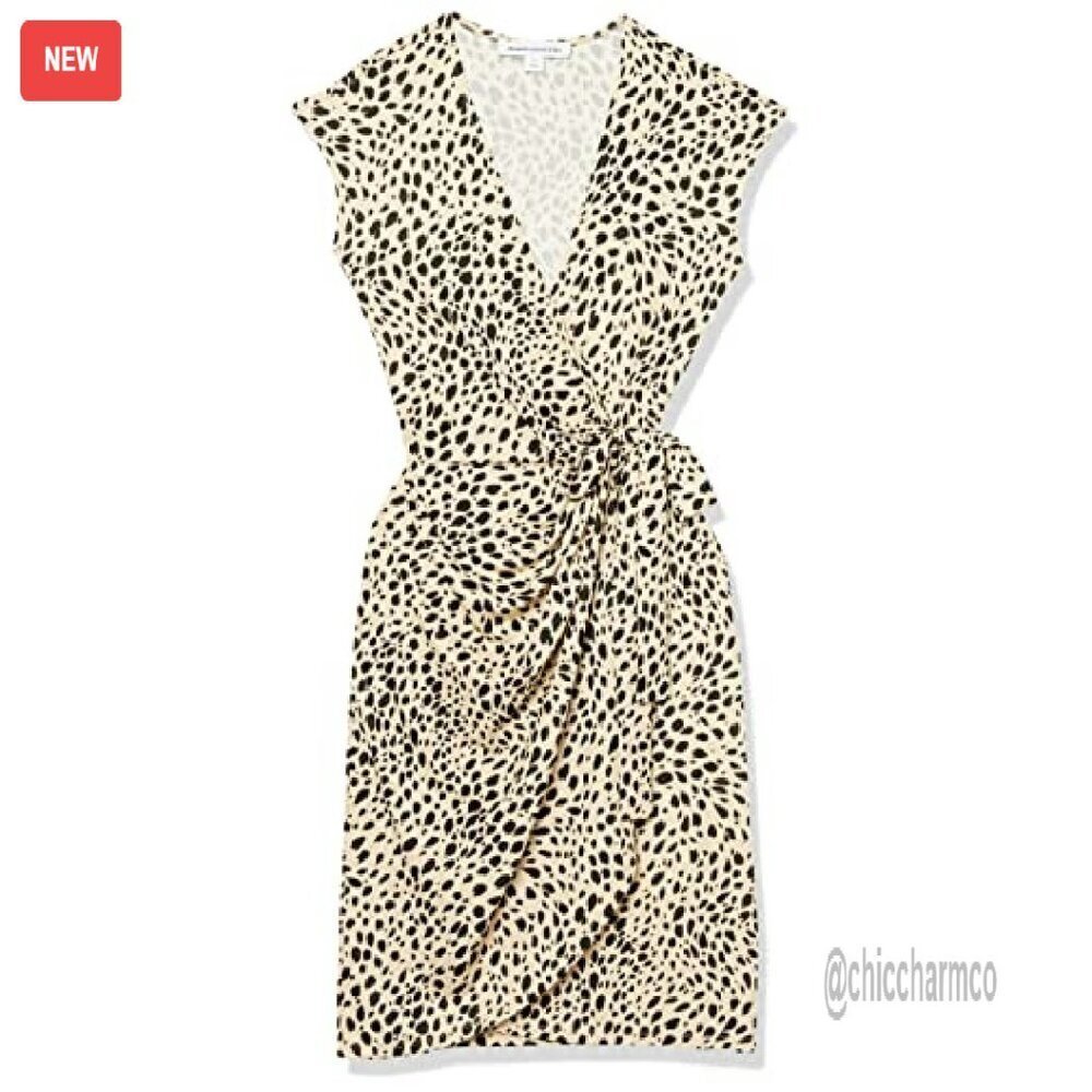 Classic Cap Sleeve Wrap Dress - Matte Jersey - Plus Size Available - Picture 7 of 8